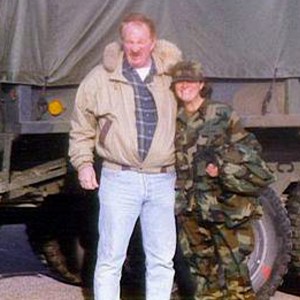 Leslie Jones and her dad John Weber Paul's brother