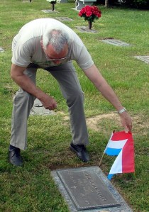 Claude at Dad's Gravesite