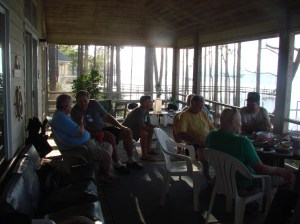 The Men on the Back Deck.
