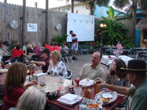 Saturday night Buffet Dinner outside at Harry A's