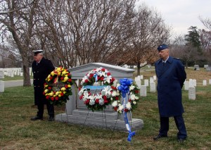 Wreath laying at the Official Battle of the Bulge Memorial