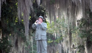 Bugler in Vietnam Jungle Fatigues